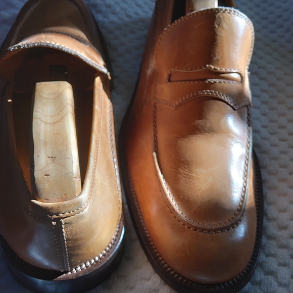 L Panelli Slip on Tan Leather Loafers - Picture 15 of 16